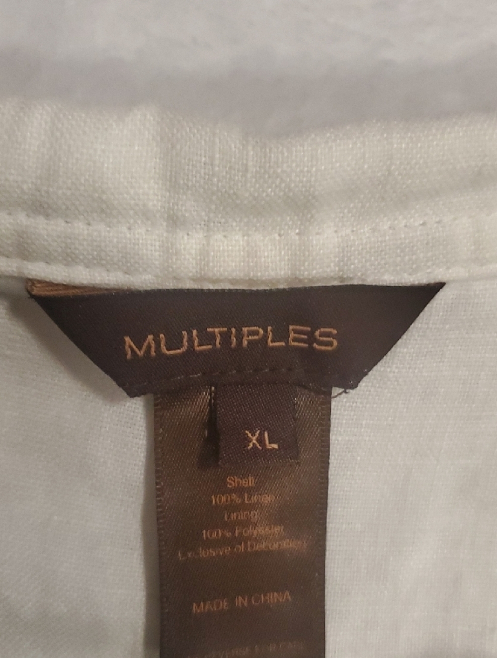 Multiples White Linen Jacket With Cascading Ruffles - Picture 2 of 5